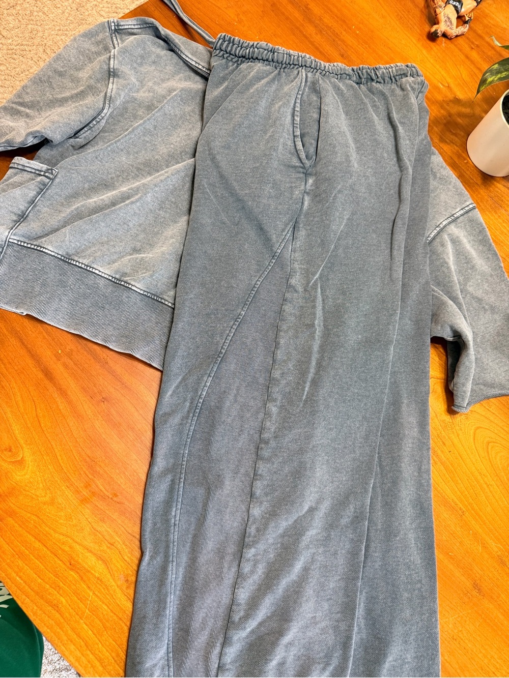 Zara Women's Oversized Crewneck Sweatshirt & Pants Charcoal Set - Picture 3 of 4